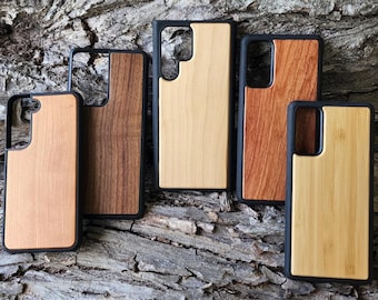 Wood Phone Case for Samsung Galaxy S24 S25 S26 For Engraving Wood Burning Pyrography