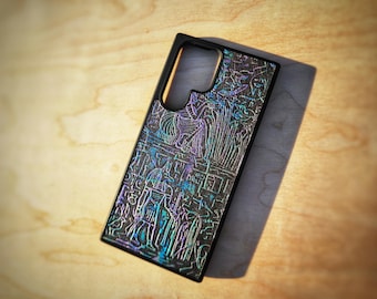 Leather Egyptian Hieroglyphics iPhone Embossed iPhone Case Leather