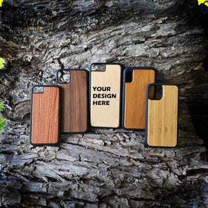 Custom Phone Case iPhone SE 6 7 8 X XR 11 Pro Max Plus + Business Logo Wood Phone Case Personalize