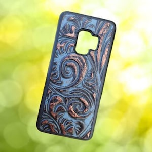 Leather Western Design Samsung S8 S9 S10 S20 S21 S22 S23 S24 S25 Edge Note Plus Ultra FE + Leather Samsung Phone Case Western