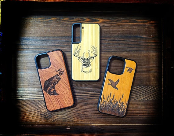 Wood Phone Case Fishing Phone Case Hunting Phone Case for iPhone 12 13 14  Pro Mini Plus Promax Max Personalized Phone Case -  Hong Kong