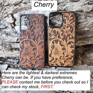 Baroque Case for Samsung Galaxy S24 S25 S26 Real Wood Phone Case Tooling Cute Phone Case Tooled image 7