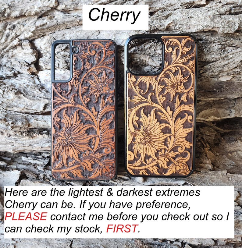 Baroque Case for Samsung Galaxy S24 S25 S26 Real Wood Phone Case Tooling Cute Phone Case Tooled image 7