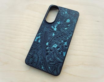 Leather For Samsung S8 S9 S10 S20 S21 S22 S23 S24 S25 S26 Note Embossed Phone Case Leather Paisley