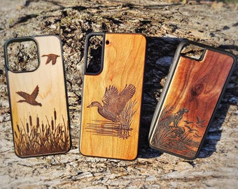 Duck Phone Case Hunting iPhone 12 13 14 15 Plus + Mini Pro Max Mallard Phone Case Duck Hunting Phone Case Duck Dog