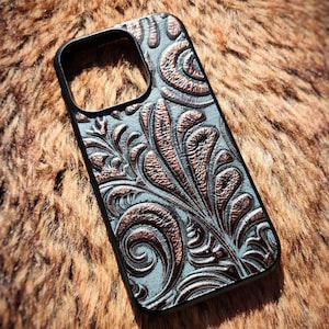 Leather Western iPhone SE 6 7 8 X XS XR 11 12 13 14 15 16 17 Air Pro Max Mini Plus + Real Leather iPhone Case Western