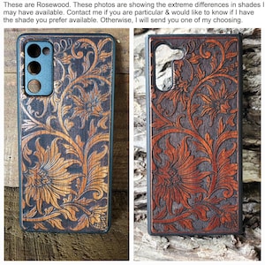 Baroque Case for Samsung Galaxy S24 S25 S26 Real Wood Phone Case Tooling Cute Phone Case Tooled image 5