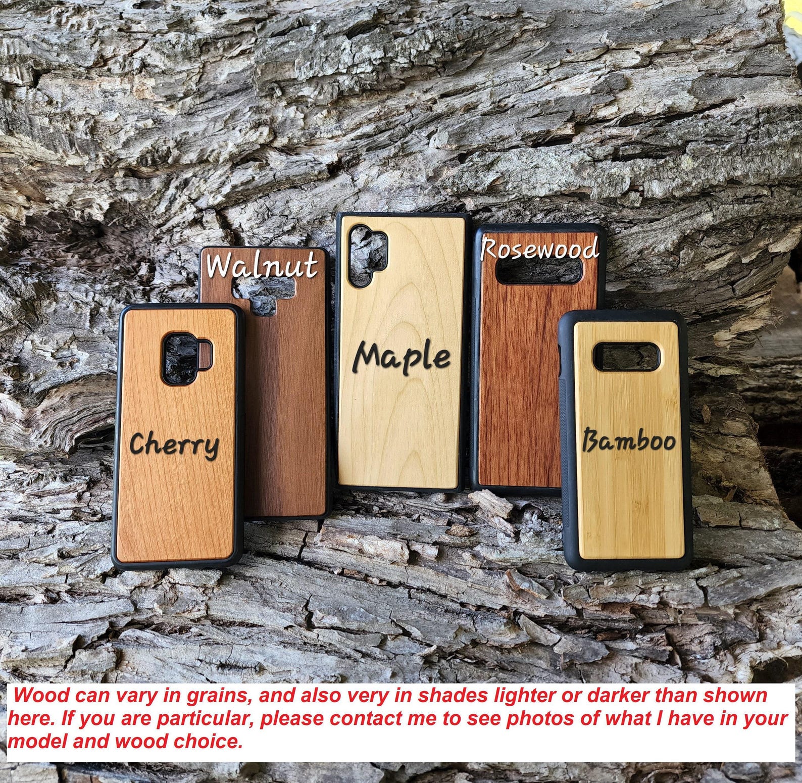 Wood Phone Case for Samsung Galaxy S8 S9 S10 S10e S10 S20 Note 8 9 10 ...