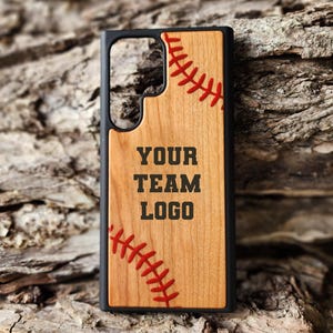 Baseball Phone Case Samsung Galaxy S23 S24 S25 Plus + FE Ultra Wood Phone Case Astros
