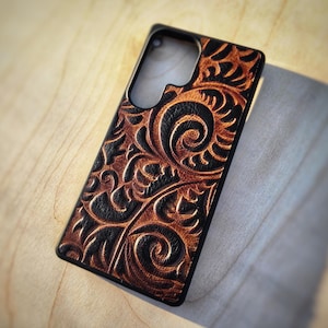 Leather Western Design For Samsung S8 S9 S10 S20 S21 S22 S23 S24 S25 S26 Note Leather Phone Case Spiral