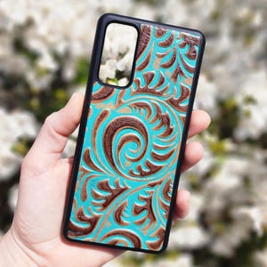 Leather Western Design For Samsung S8 S9 S10 S20 S21 S22 S23 S24 S25 S26 Note Phone Case Spiral