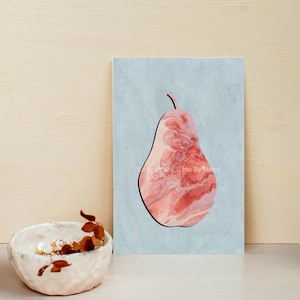 Pear Wall Art, Kitchen Wall Decor, Abstract wall Poster, Fruit Print, Pear Print, Fruit art, Food Art, Kitchen Art, Digital Download