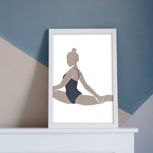 Art corporel féminin, impression d&#39;art femme minimaliste, affiche figure féminine, art mural pose du corps, silhouette, autonomisation, art mural imprimable