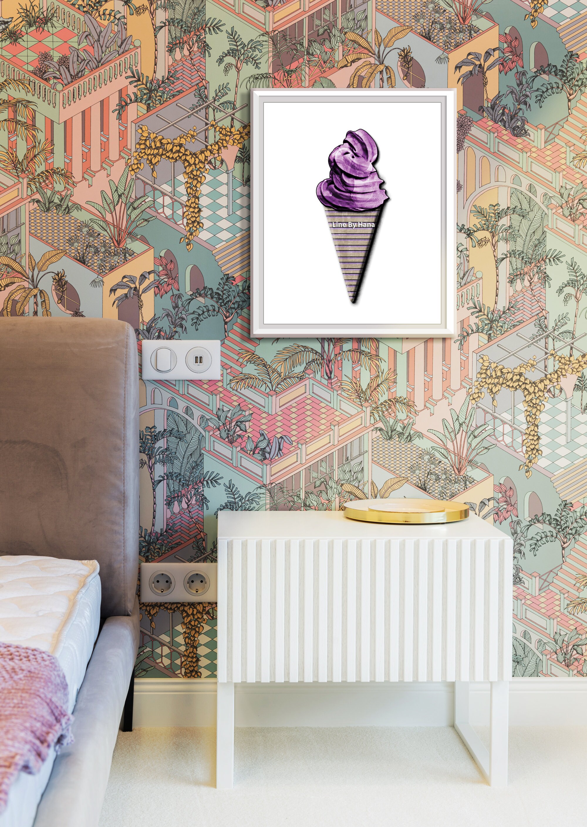 Ice Cream Wall Art Print PRINTABLE art Ice Cream Cone Etsy