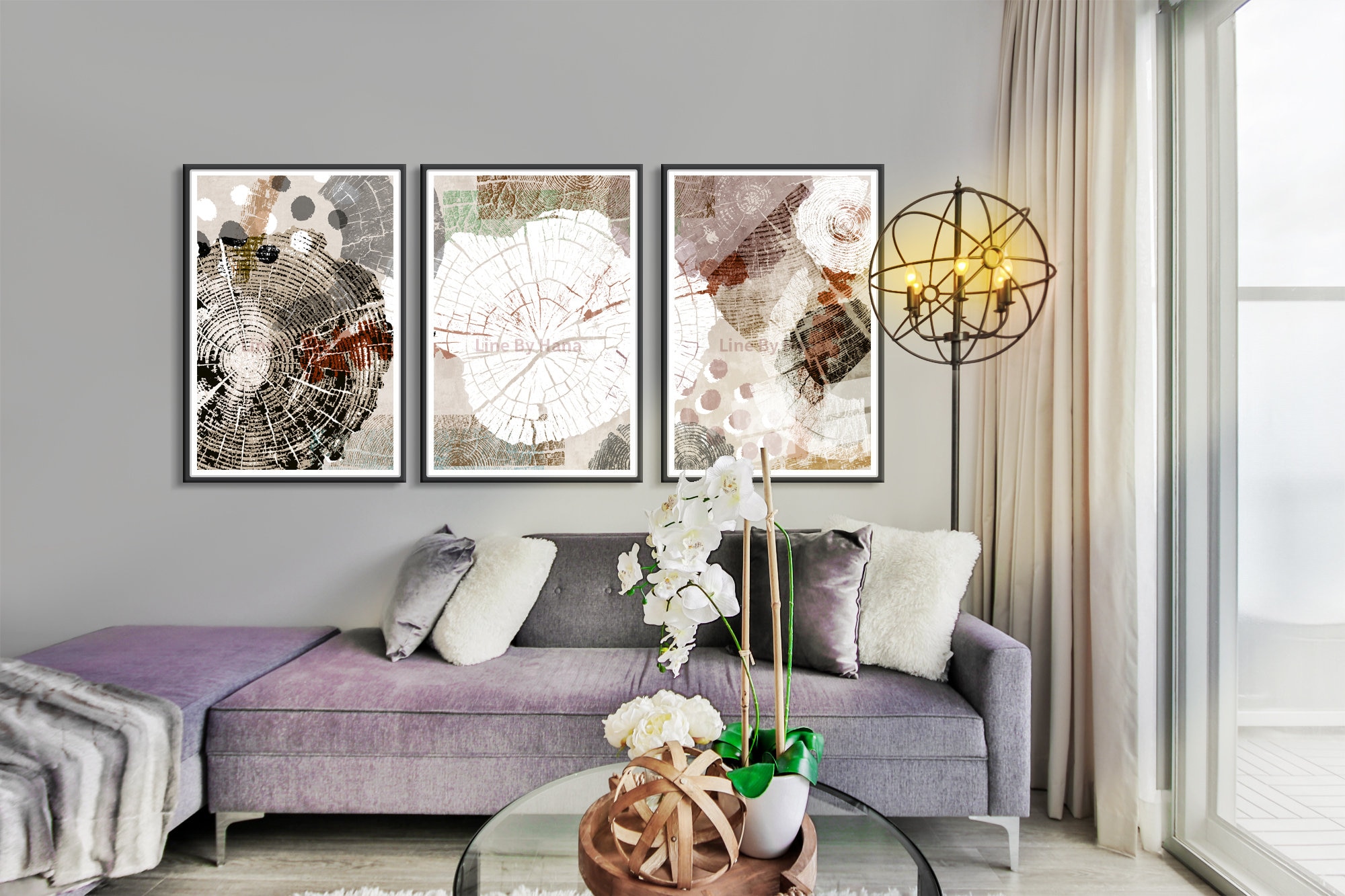 Tree Rings Art Print Set of 3 Tree Ring Print Instant - Etsy