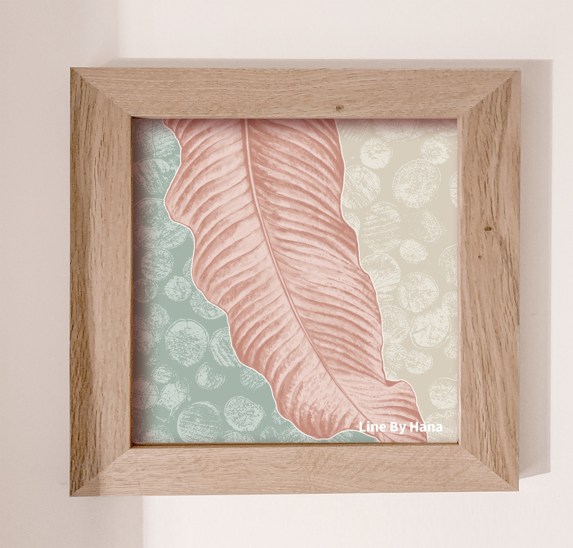 Set of 3, Leaves Art Prints, Set of 3, Square Wall Art, Boho Art Prints
