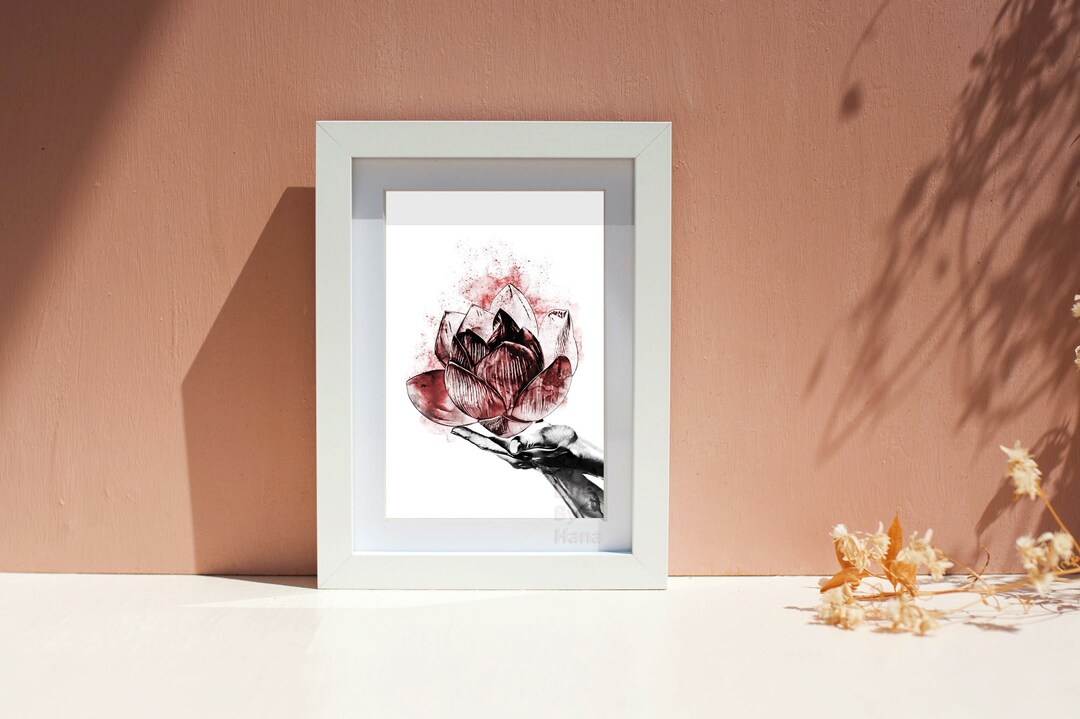 Lotus Print Buddha Wall Art DIGITAL DOWNLOAD Botanical - Etsy