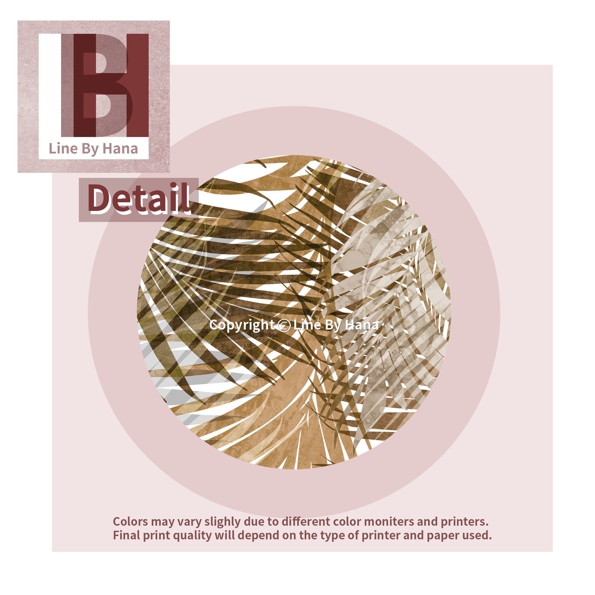 Palm Leaf Wall Art Set of 2 Tropical Wall Art Botanical - Etsy