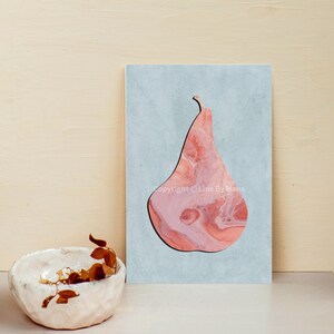 Pear Art, Fruit Wall Art, Pink, Modern Wall Art, Printable Art, Kitchen Art, Pear Printable, Kitchen Printable, Kitchen Print, Digital Print