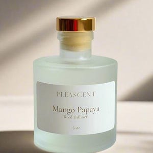 Mango Papaya Reed Diffuser, Home Fragrance Diffuser, Luxurious Reed Diffuser for Any Occasion, Minimalist Natural Diffuser Unique Gift