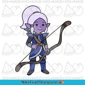Digi Stamp, Digistamp, digitale Stempel, DnD Elf Ranger