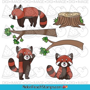Digi Carimbo, Digistamp, Carimbo Digital, Pandas Vermelhos