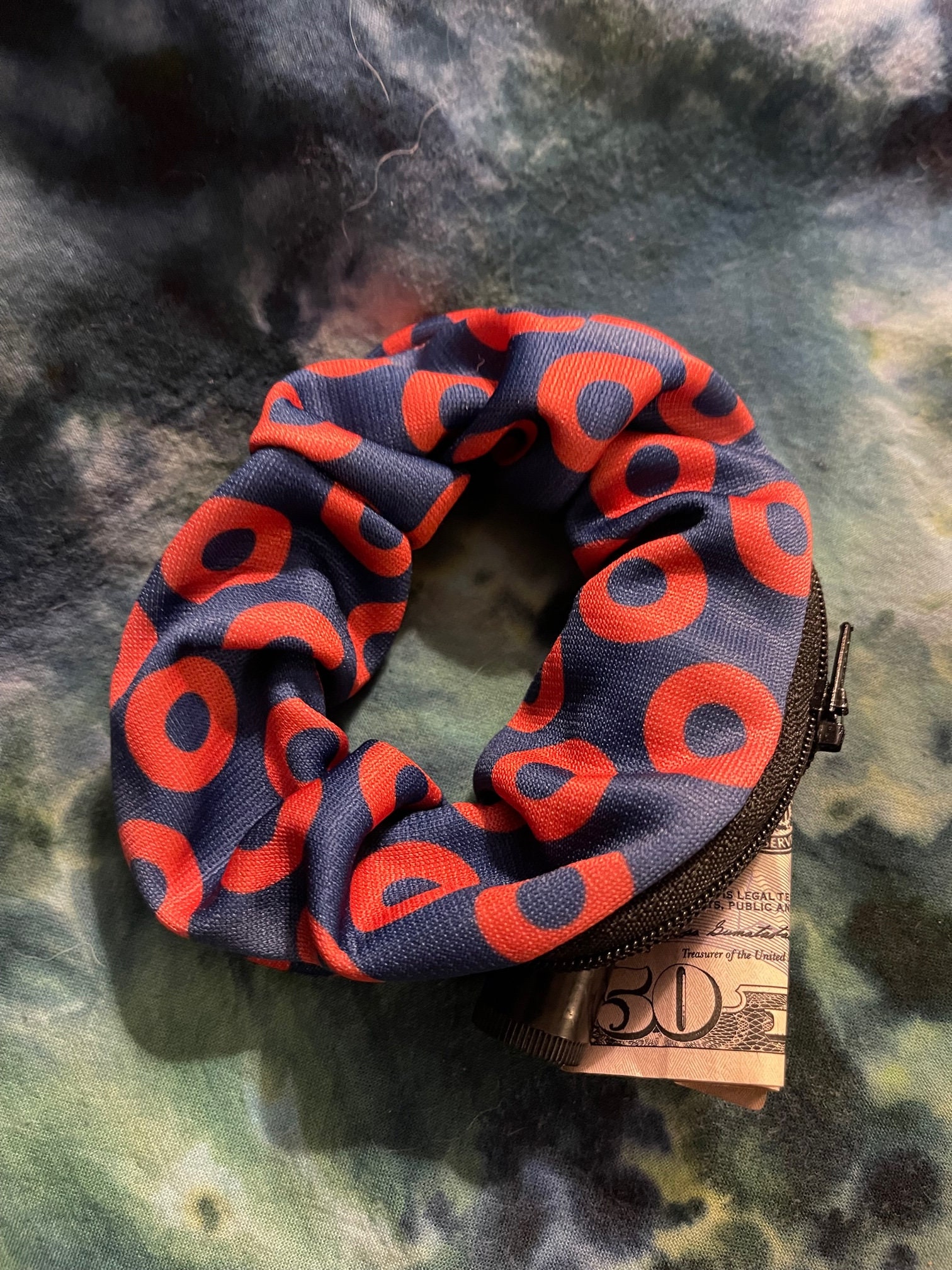Phish Donut Scrunchie with secret pocket
