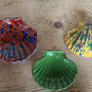 Handmade Ceramic Shell shaped Dishes, for Soap, Ornaments, Paperweight, Ideal Gifts,