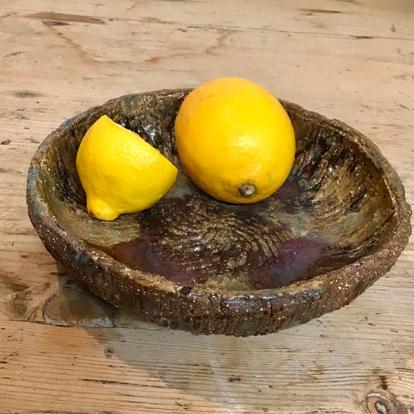 Handmade Ceramic Fruit, Crisps, Nuts, Bread Bowl/Decorative Ornament