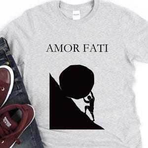 Amor Fati Sisyphus T-Shirt – Stoic Philosophy Sisyphus-Inspired Design| Philosophy t shirt |Philosophy t-shirt |Stoic shirt |Stoic tshirt