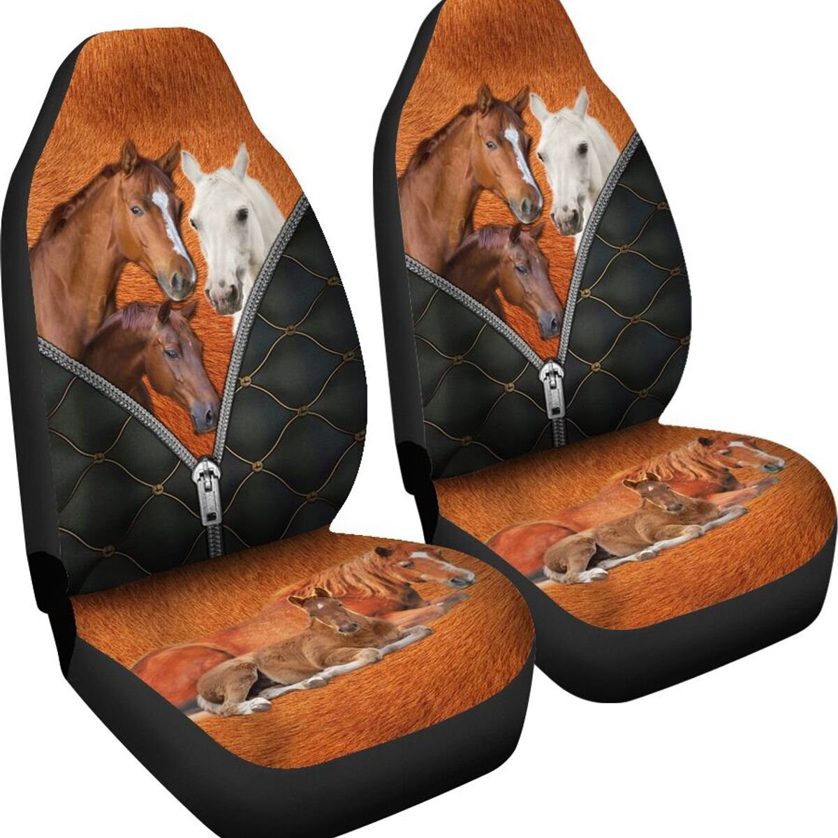 Horse zipper and feathers Car Seat SR Luxury Seat Covers Etsy