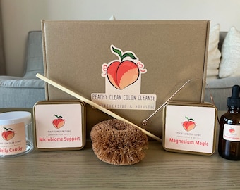 Peachy Clean Limpieza de Colon Toxinas Parásitas Molde Kit Integral Desintoxicación de Riñón Hígado Vesícula Biliar