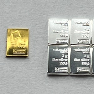 1-Gram GOLD & 10 x 1-Gram pure SILVER Bullion - Precious Metal Investor Starter Set