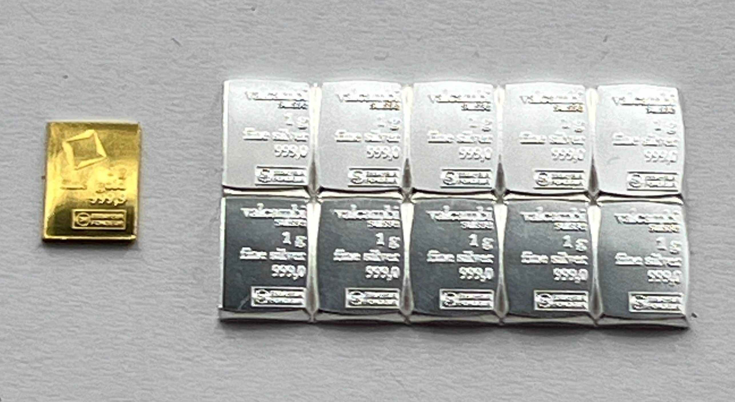 Metalli Preziosi Calcolo Prezzo Oro Grammo Di ORO E 10 Lingotti Da