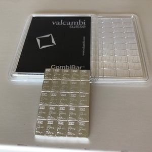 25 x 1 grams VALCAMBI SILVER SUISSE Bullion 999 Fine