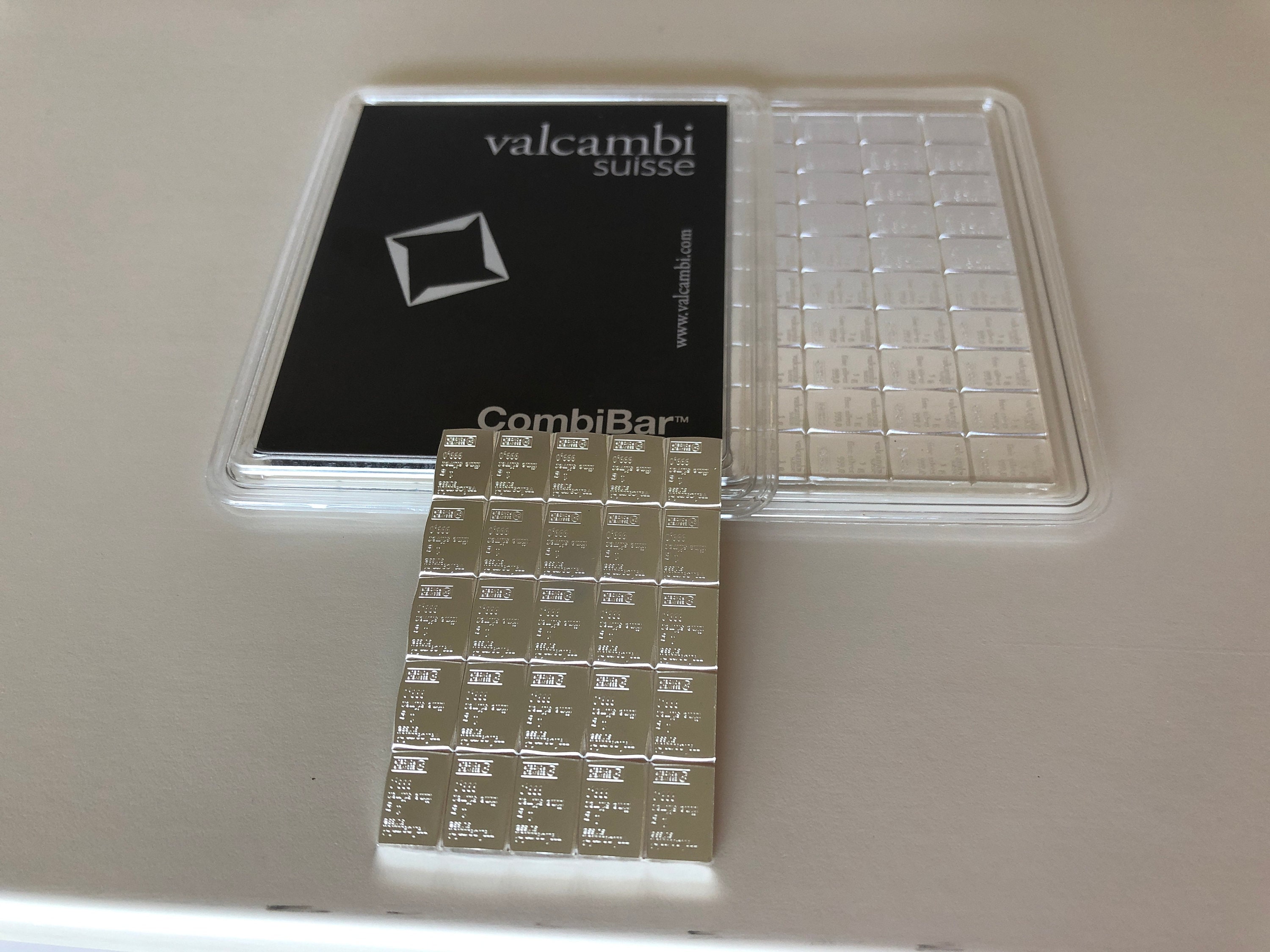 25 x 1 grams VALCAMBI SILVER SUISSE Bullion 999 Fine
