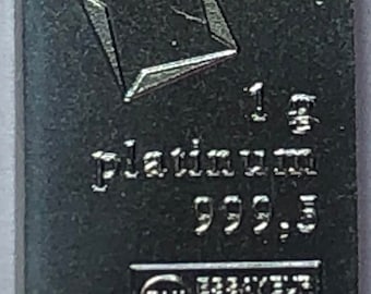 1 gram PLATINUM VALCAMBI Swiss Bullion 999.5 Fine
