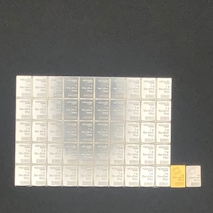 1-Gram 24k GOLD, 1 Gram pure PLATINUM, and 50 x 1 Gram pure SILVER Premium Valcambi Swiss Bullion - Precious Metal Investor Set