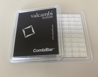 100-grams VALCAMBI SILVER COMBIBAR Swiss Bullion 999 Fine - Investor and Prepper Fractional Silver