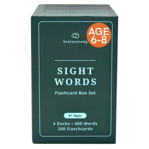 200 leeswoorden lezen | 5-8 jaar | Kwaliteit K-2 | Brainstrong Premium Flashcards | Vier dozen, 200 flashcards