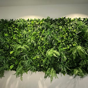 Pared vegetal por esterilla 100 x 100 cm jardín vertical con plantas artificiales, cuadro de plantas artificiales, esterilla de plantas artificiales, paneles para pared
