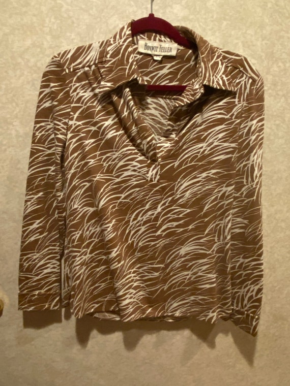 Vintage Bonwit Teller top blouse size small - image 1