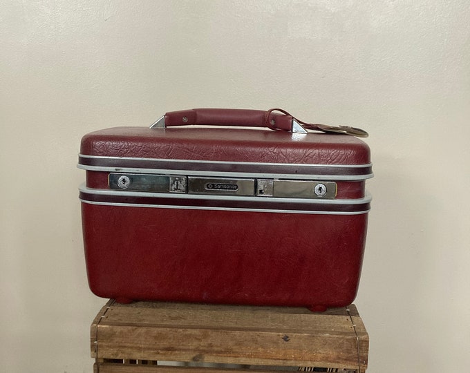 Vintage Samsonite Train Case, 1960s Train Case, Burgundy Train Case Etsy