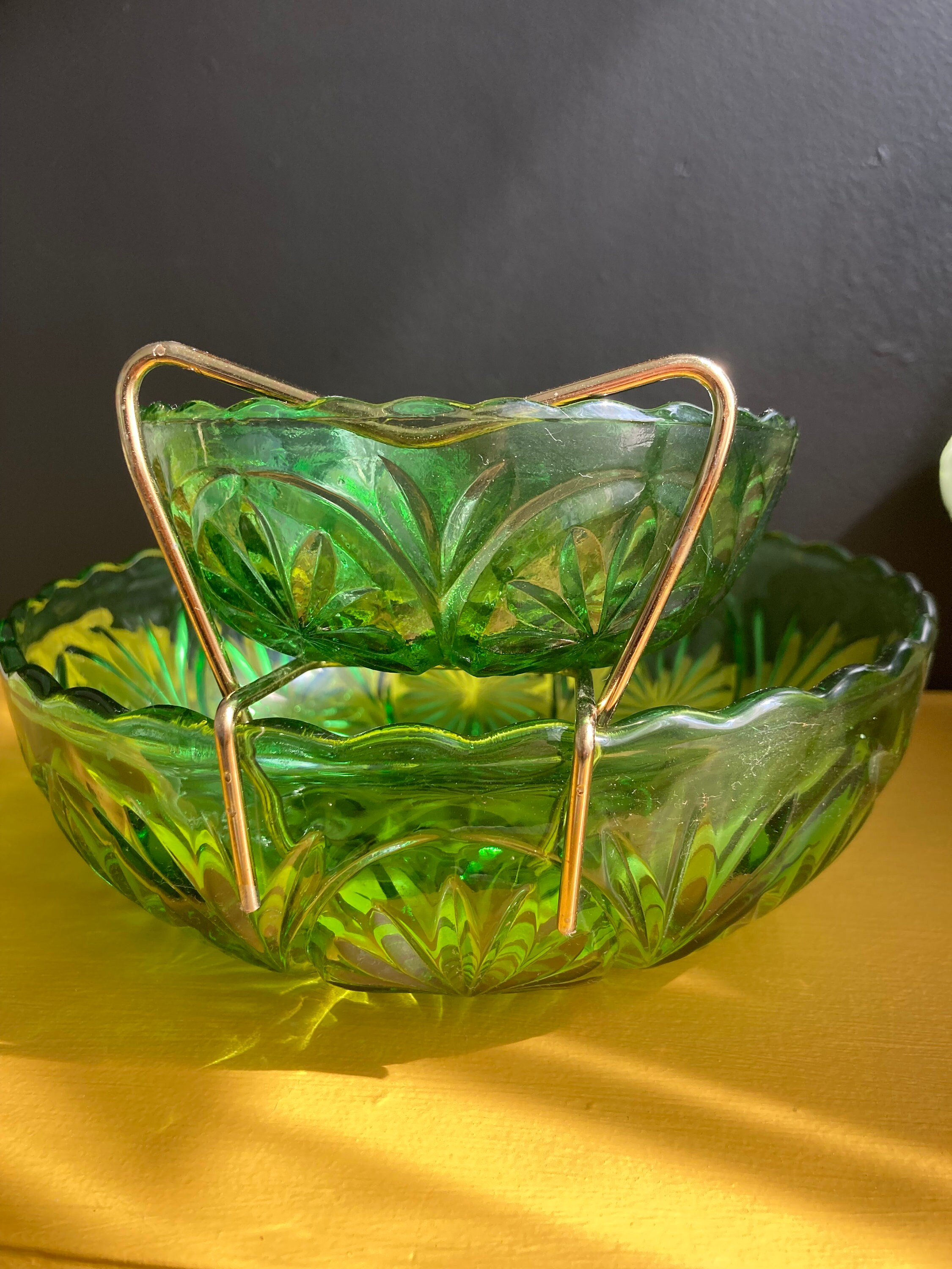 Vintage Anchor Hocking Chip and Dip Set 1960s Spearmint Etsy