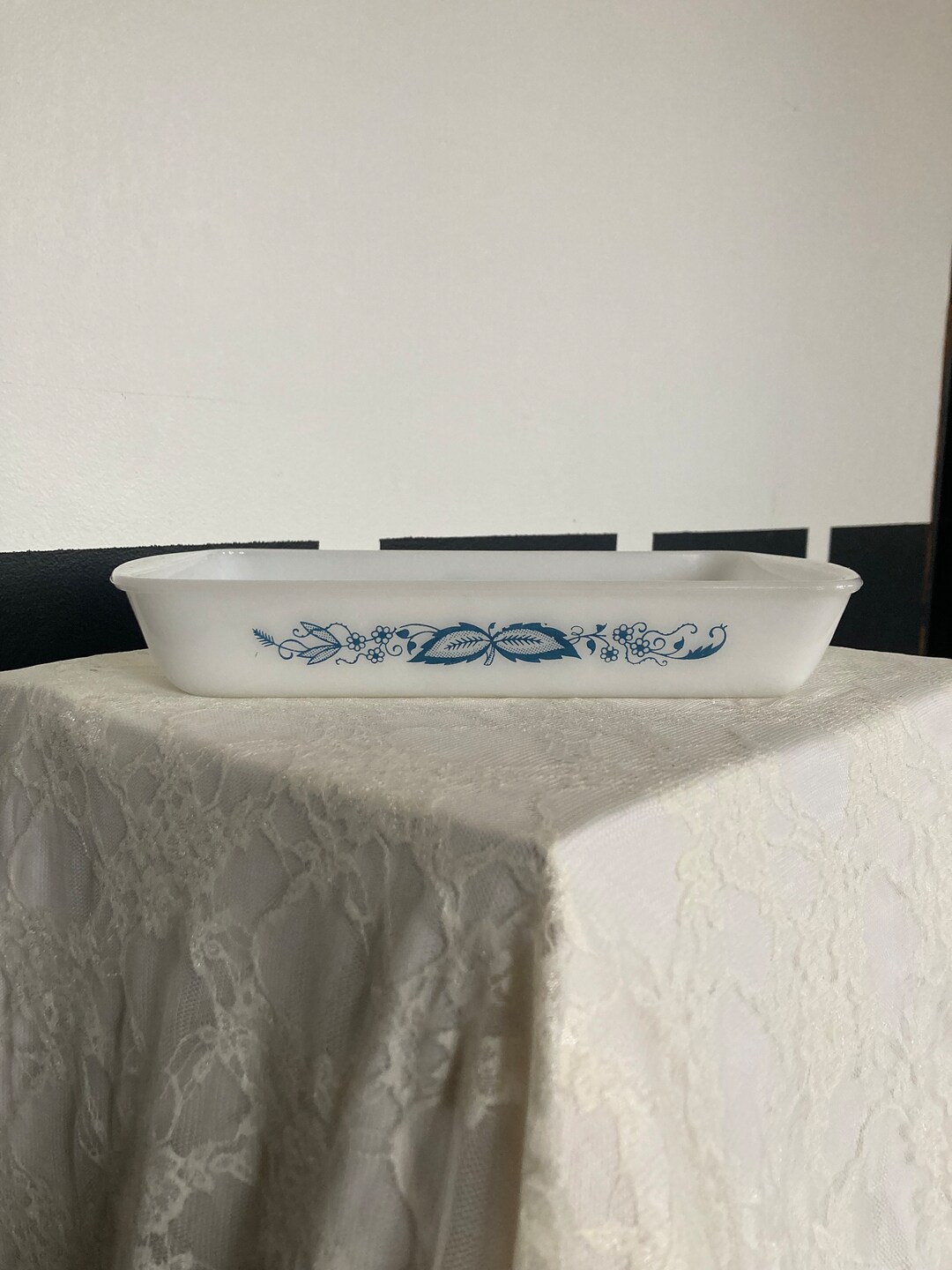 Glasbake Casserole Dish Blue Flower Casserole Dish Vintage Etsy