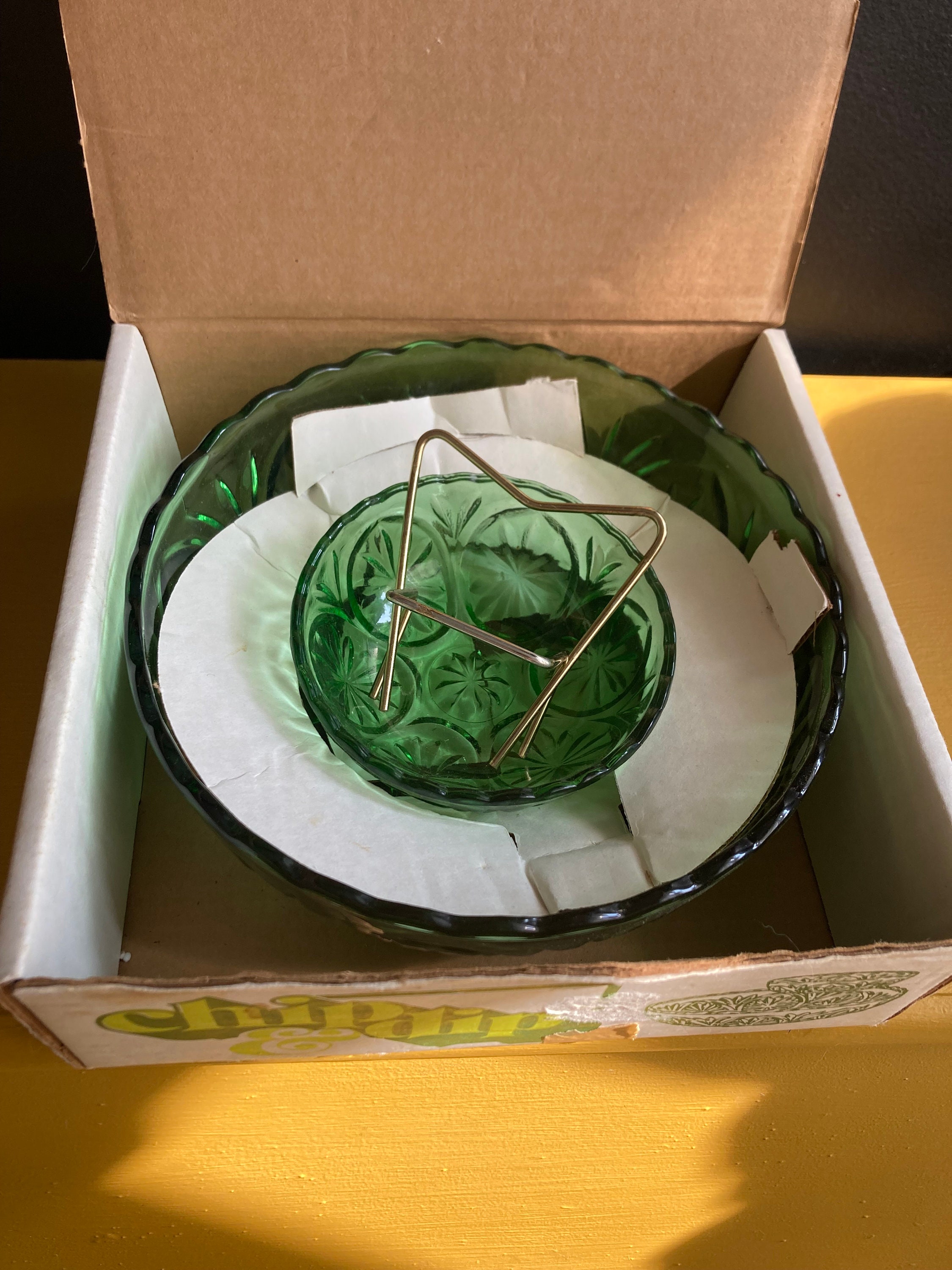 Vintage Anchor Hocking Chip and Dip Set 1960s Spearmint Etsy