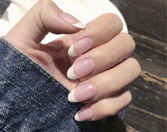 pix Medium Length Oval Acrylic Nails oval nails etsy