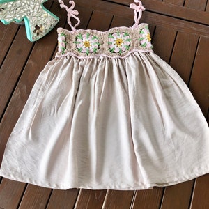 Crochet dress,knitting child dresses,cotton dresses, handmade knitting child dress,crochet baby dress image 7