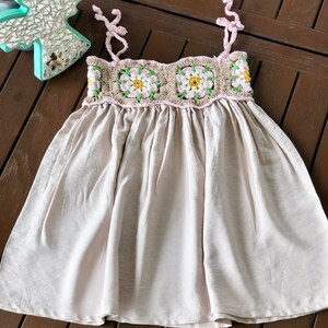 Crochet dress,knitting child dresses,cotton dresses, handmade knitting child dress,crochet baby dress image 3