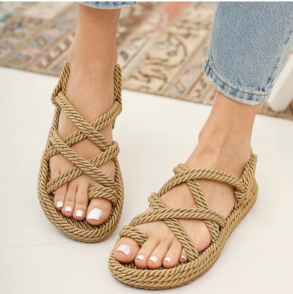 New style women straw Rope Sandal summer sandals Handmade Etsy